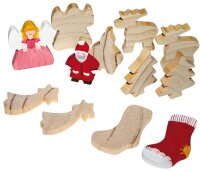 Holzfiguren Weihnachten 12er Set 376