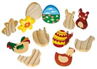 Holzfiguren Ostern 12er Set 888