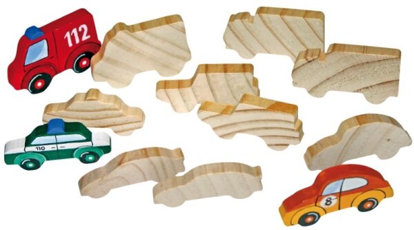 Holzfiguren Fahrzeuge 12er Set 268