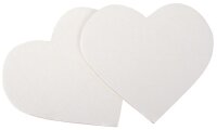 Leinwandherzen 5er Set